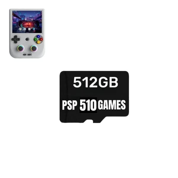 Minneskort, 512GB kapacitet, 80000 spel förinstallerade,512G endast 510 PSP