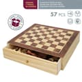Pikkukuva 3 / 5: Chess and Checkers Board Colorbaby Drawer Wood (4 Units)
