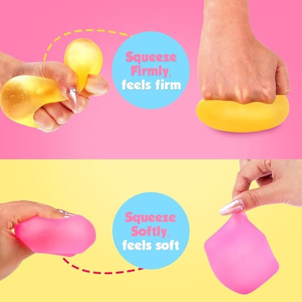 Fidget Toys Stress Cube: Squishy Fidget Toys för barn Vuxna, Fidgets för klassrummet, lysande isbitar rosa, gul, blå, grön, slumpmässig 1
