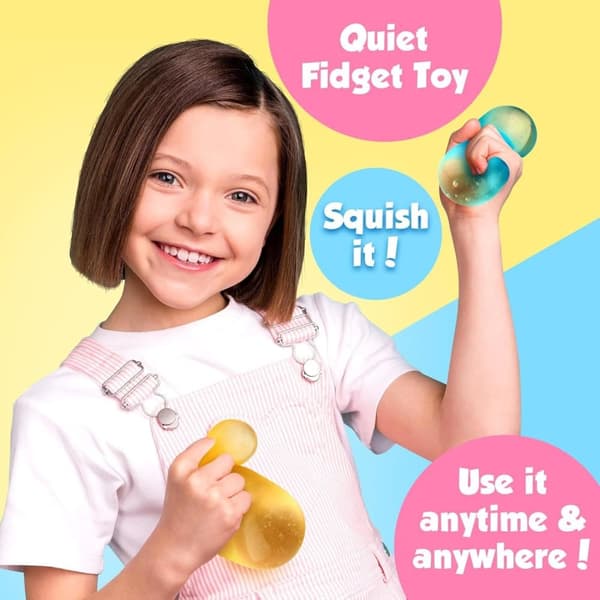 Fidget Toys Stress Cube: Squishy Fidget Toys för barn Vuxna, Fidgets för klassrummet, lysande isbitar rosa, gul, blå, grön, slumpmässig 1