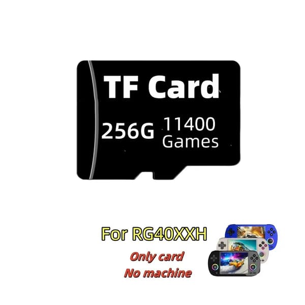 TF-kort til RG40XXH, 256G kapacitet, 11400 spil forudinstalleret,256G 11400 Spil