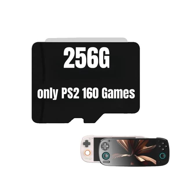 Retroid Pocket 5 Spilkort, 256G Kapacitet, 160 PS2 Spil,256G kun 160 PS2