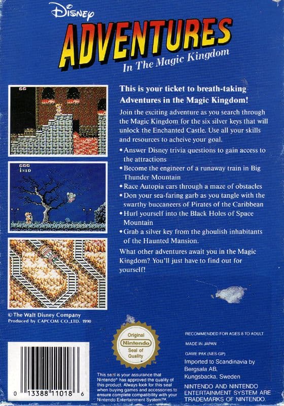 Adventures in The Magic Kingdom - NES - Cart - PAL B / SCN