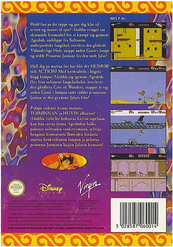 Disney´s Aladdin - Nintendo 8-bit/NES - PAL B/SCN - Cart Only