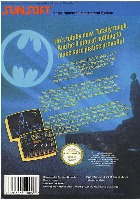 Batman - Nintendo 8-bit/NES - PAL B/SCN - Cart Only