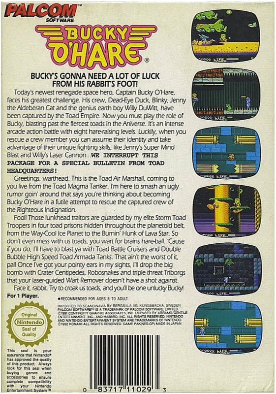 Bucky O´ Hare - Nintendo 8-bit/NES - PAL B/SCN - Cart Only