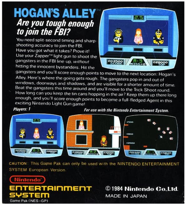 Hogans Alley - Nintendo 8-bit/NES - PAL B/SCN - Cart Only