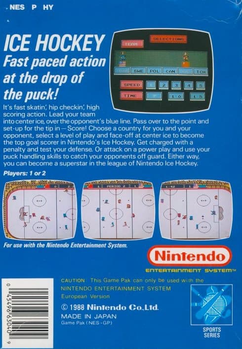 Ice Hockey - Nintendo 8-bit/NES - PAL B/SCN - Cart Only