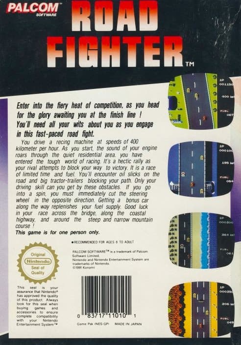 Road Fighter - Nintendo 8-bit/NES - PAL B/SCN - Cart Only