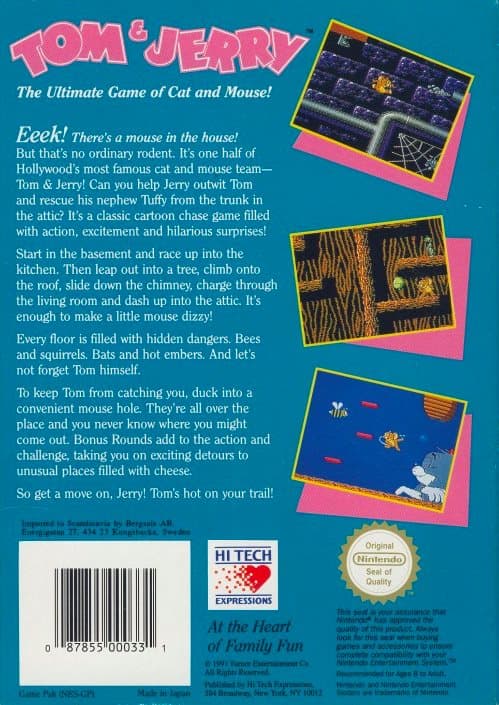 Tom & Jerry - Nintendo 8-bit/NES - PAL B/SCN - Cart Only