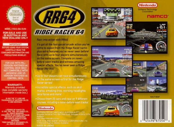 Ridge Racer 64 - Nintendo 64/N64 - PAL/EUR - Cart Only