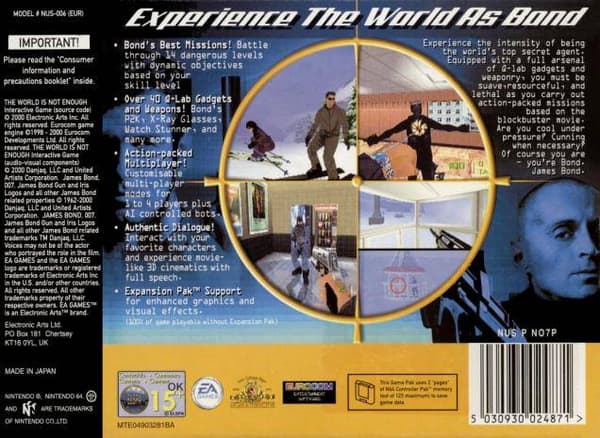 007- The World Is Not Enough - Nintendo 64/N64 - PAL/EUR - Cart Only