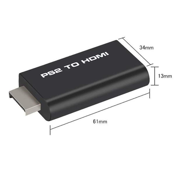 INF PS2 til HDMI-adapter med 3,5 mm lydudgang til HDTV/HDMI
