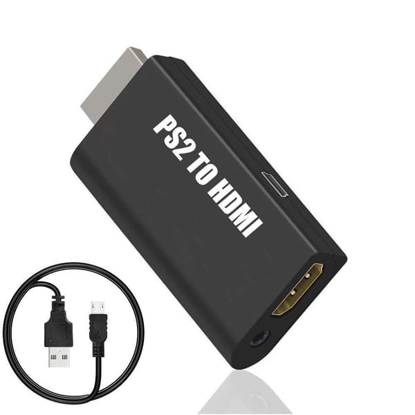 INF PS2 til HDMI-adapter med 3,5 mm lydudgang til HDTV/HDMI