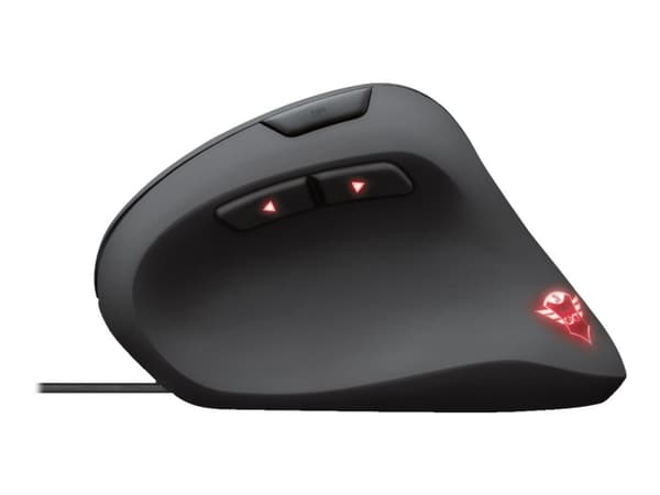 Trust GXT 144 Rexx - Vertikal mus - ergonomisk - högerhänt - optisk - 6 knappar - kabelansluten - USB 2.0