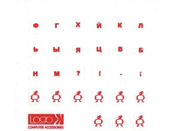 Logotastaturklistremerker, russisk alfabet (369)