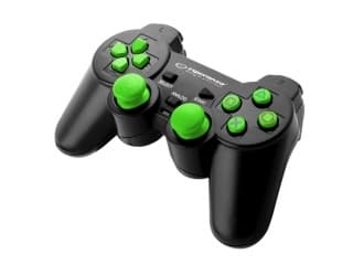 Esperanza TROOPER - Håndkonsoll - kablet - svart, grønn - for PC, Sony PlayStation 3