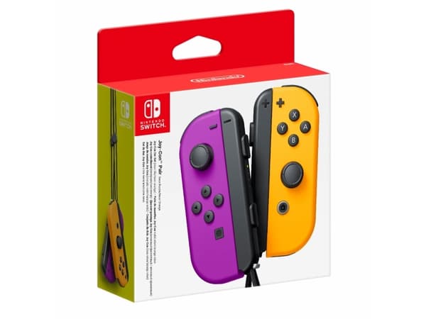 Nintendo | Joy-Con (venstre og høyre) - Gamepad - trådløs - neon oransje / neon lilla (sett) - for: Nintendo Switch
