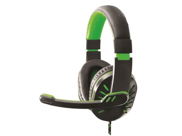 Esperanza EGH330G hörlurar/headset Svart, grönt