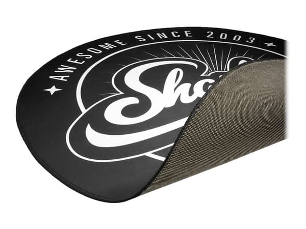 Sharkoon - Gulvmatte for gaming - rund - 120 cm - svart, hvit
