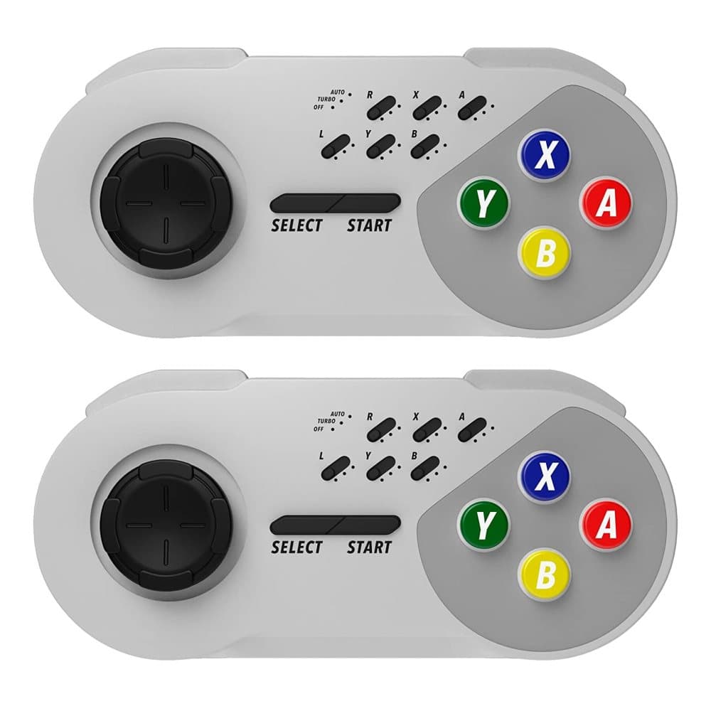 Trådløs Turbo Controller til SNES Classic Mini - Grå - (Pakke med to)