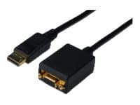 MicroConnect - DisplayPort-kabel - DisplayPort (hann) til HD-15 (VGA) (hunn) - 15 cm