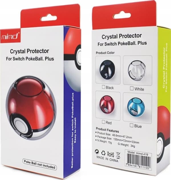 Mimd Case Clear Cover For Pokeball Nintendo Switch - Blue/Transparent