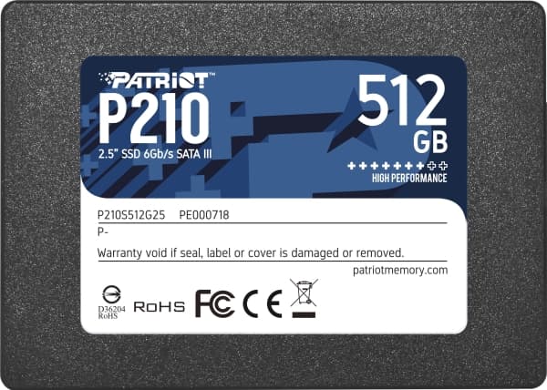 Patriot P210 - SSD - 512 GB - intern - 2.5" - SATA 6Gb/s