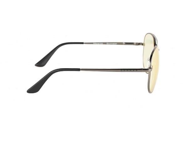 Gunnar Optiks Maverick, Oval, Spilling, Rustfritt stål, Rustfritt stål, Rav, Maverick