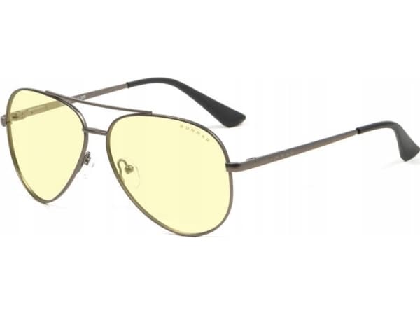 Gunnar Optiks Maverick, Oval, Spilling, Rustfritt stål, Rustfritt stål, Rav, Maverick