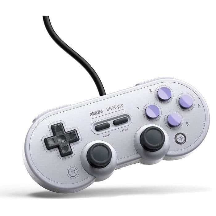 8Bitdo SN30 Pro SN Edition trådbunden Gamepad-kontroller grå för Switch