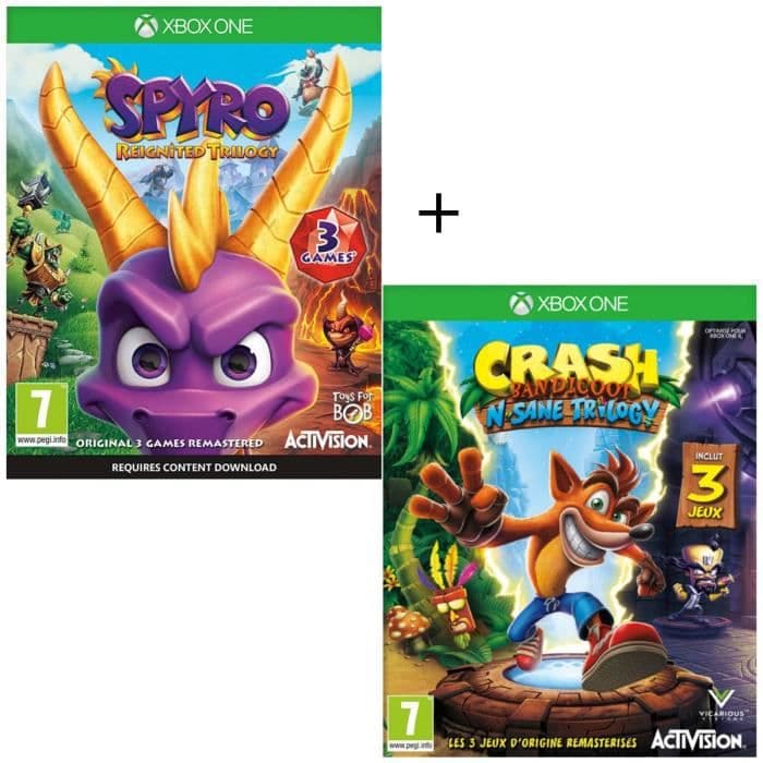 Xbox One Game Pack 2: Spyro Reignited Trilogy + Crash Bandicoot N-SANE Trilogy