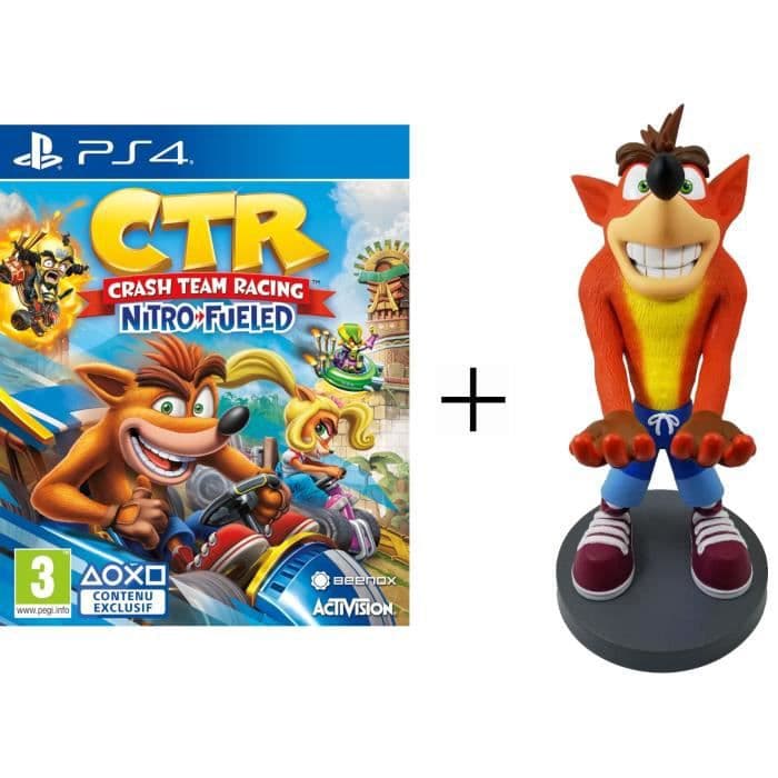 Pack Crash Bandicoot XL: Cable Guy Crash Bandicoot XL + Crash Team Racing Nitro Fueled controller supportfigur PS4-spel