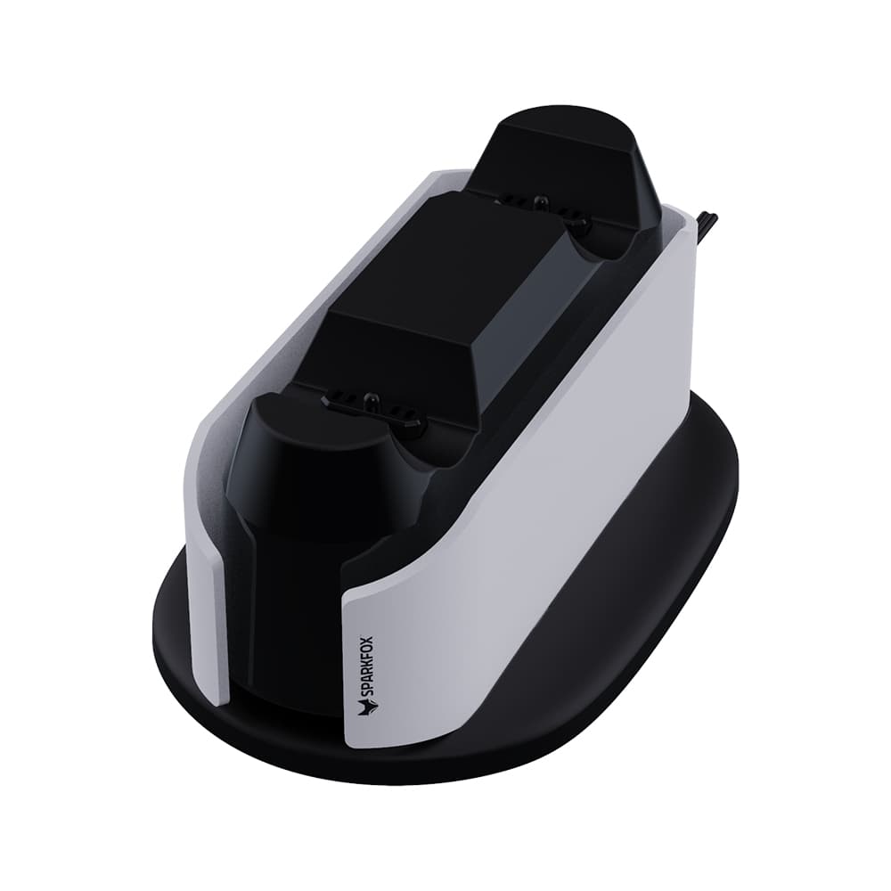 Dobbelt opladningsdock til Playstation 5 PS5-controllere - Hvid (USB-drevet)