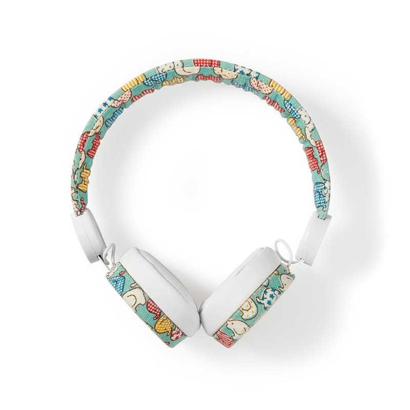Trådanslutna hörlurar | 1.2 m Rund kabel | On-Ear | Elephant | Vita