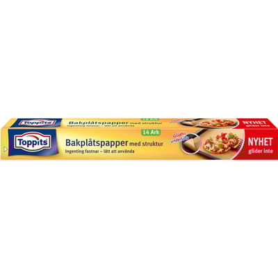 Toppits Bakplåtspapper Glidfri 14 Ark