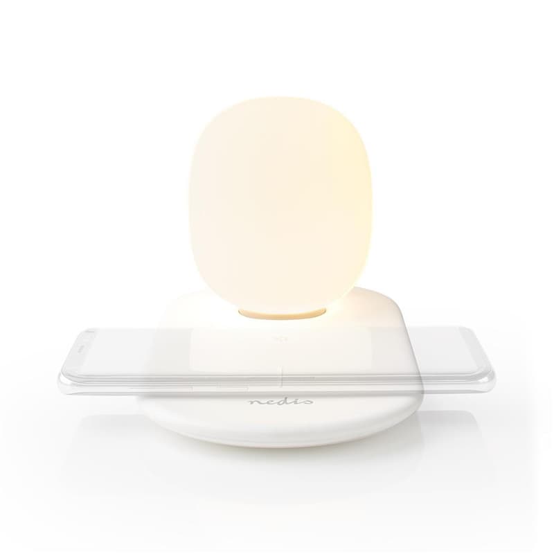 LED-nattlampa med pekkontroll | Trådlös Qi-laddare för smartphone