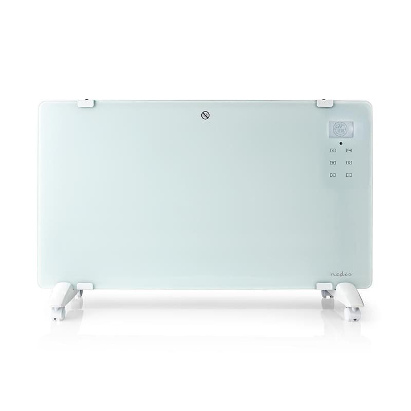 Konvektionselement med glaspanel | Termostat | LCD-display | 2 vä