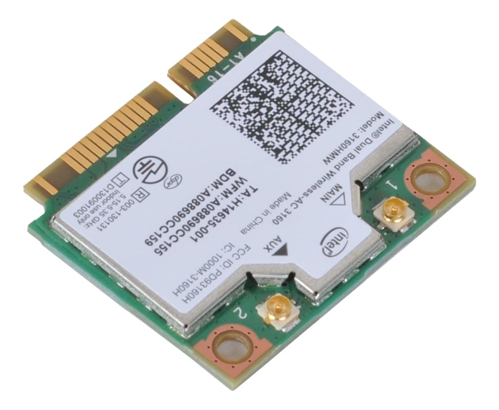Intel Dual Band Wireless-AC 3160 802.11ac, WiFi+Bluetooth adapter