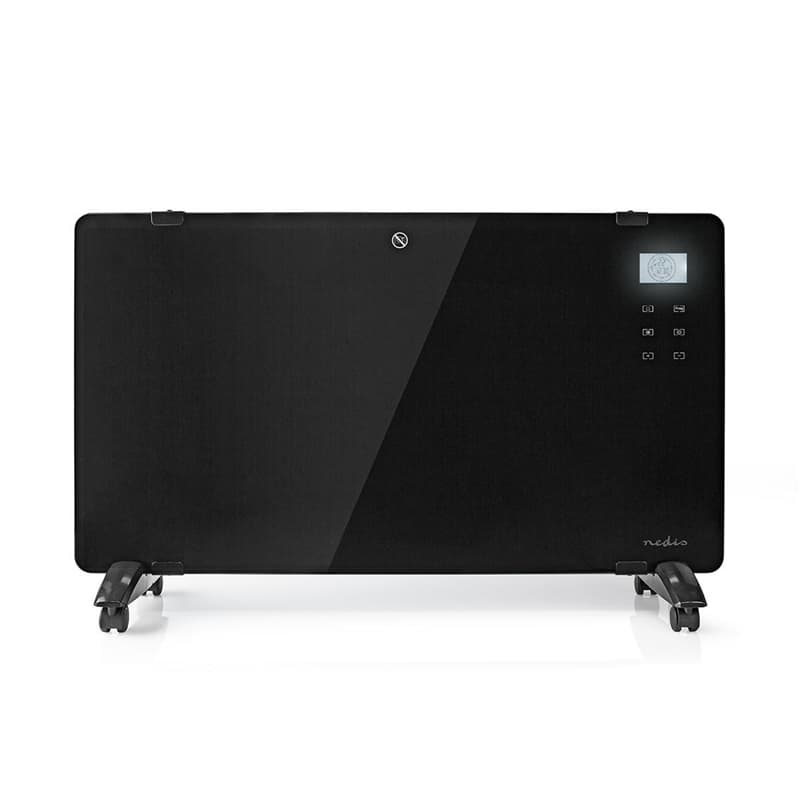 Konvektionselement med glaspanel | Termostat | LCD-display | 2 vä