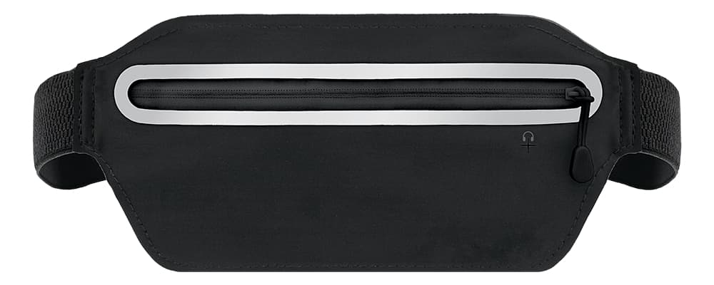 STREETZ Sport waist bag, reflective, fits most mobile phones, black