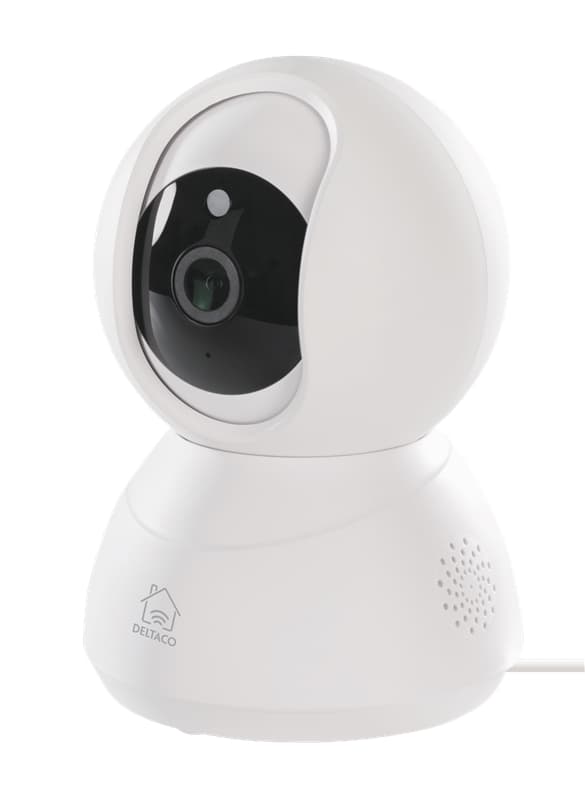 DELTACO SMART HOME nätverkskamera för inomhusbruk, PTZ, 720p, WiFi, vi