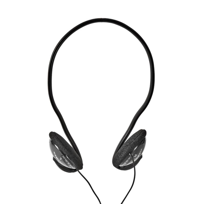 Trådanslutna hörlurar | 2.1 m rund kabel | On-Ear | Svarta