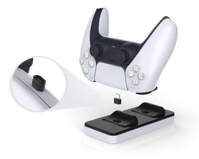 Dobe Trådlös Laddstation till PS5 DualSense kontroller