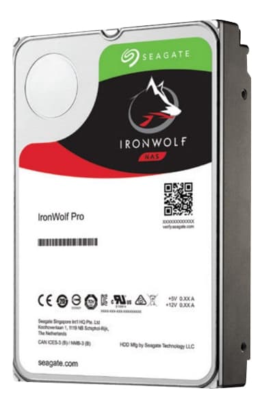 Seagate IronWolf Pro 10TB NAS-hårddisk, 256 MB cache, 300 TB/år, röd