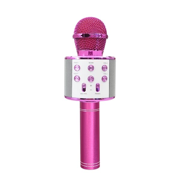 Forever BMS-300 Mikrofon med Bluetooth högtalare, Rosa