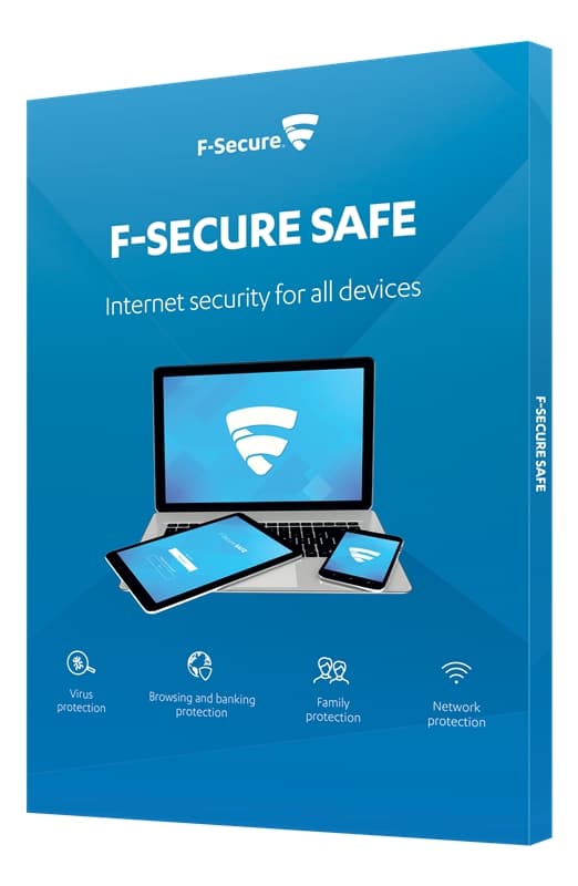 F-Secure 100-pack Safe 1år, 3 enheter, Licenskort