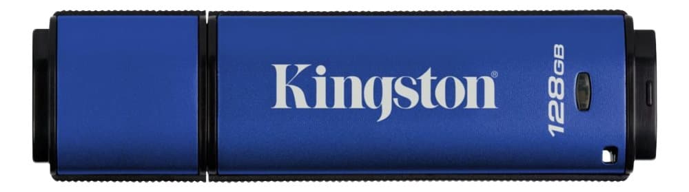 Kingston 128GB USB 3.0 DTVP30, 256bit AES Encrypted FIPS 197