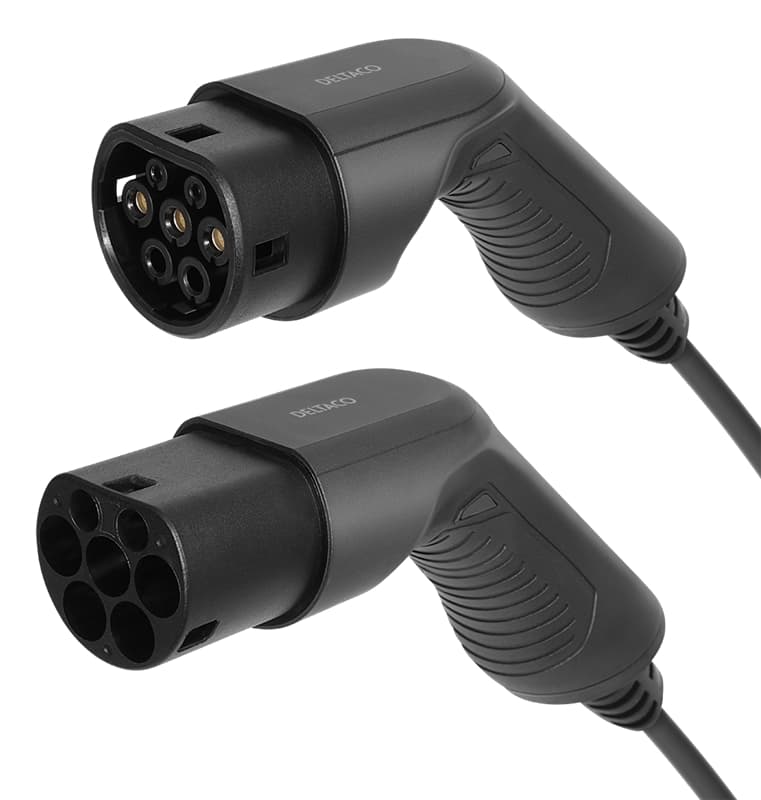 DELTACO e-Charge, cable type 2 - type 2, 1 phase, 16A, 7M