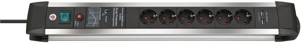 Brennenstuhl Surge Skyddad Extension Socket3 m - Jordad Kontakt